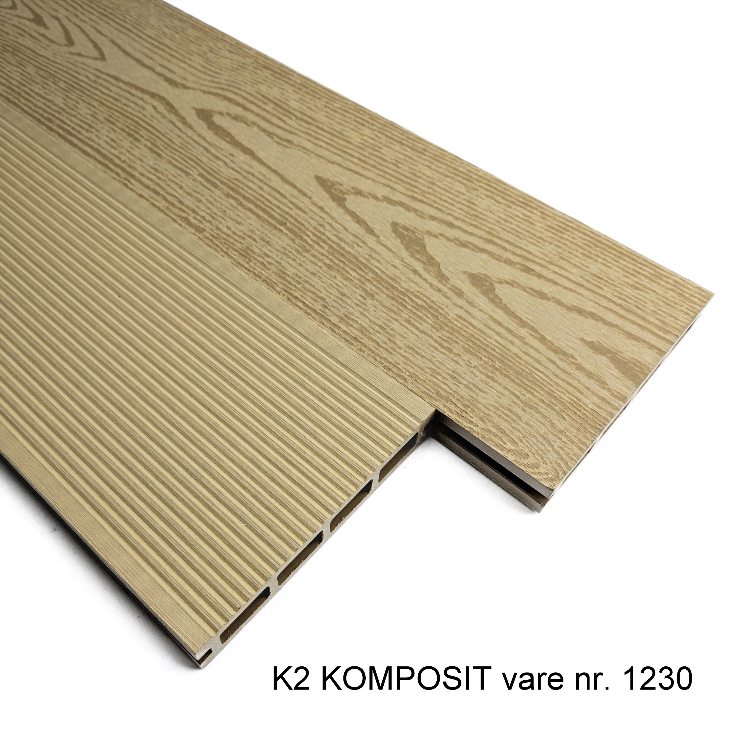 terrassebraedder-hule-komposit-25x150x2220mm-lys-eg-rillet-traestruktur-fb-1230 - K2 Komposit K2 Komposit hule terrassebrædder 25x150x2220 mm lys eg