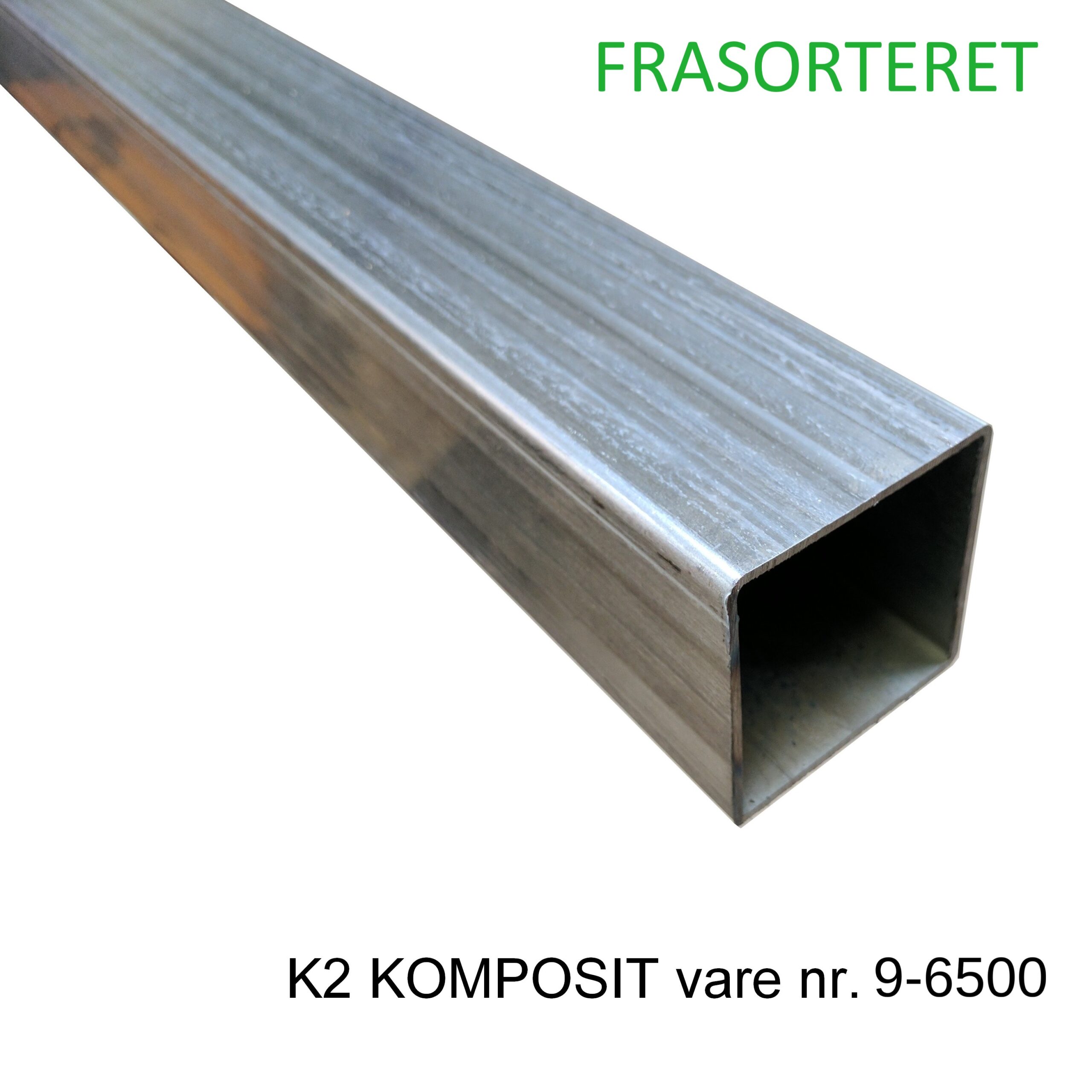staalkerne-elforzinket-60x60x2000mm-9-6500 - K2 Komposit K2 Komposit stålkerne 60x60x2000 mm