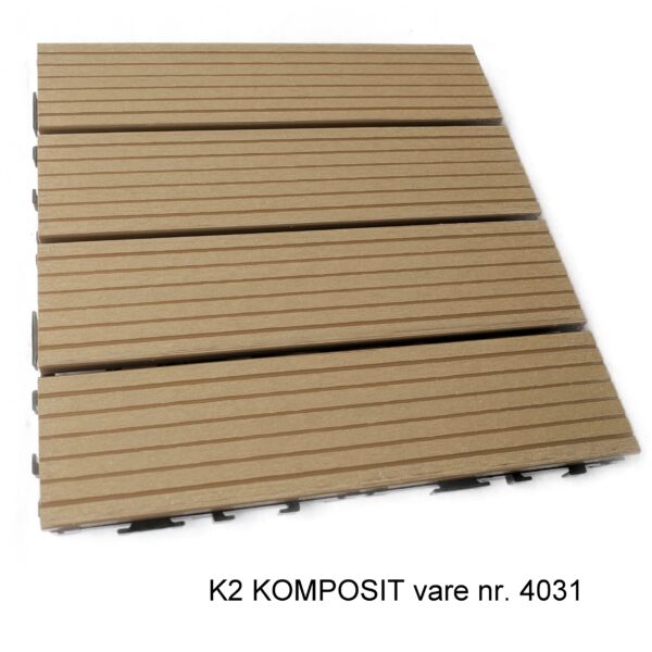 K2 Komposit terrassefliser lys eg