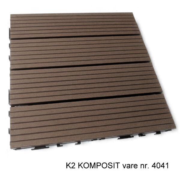 K2 Komposit terrassefliser mørk mahogni