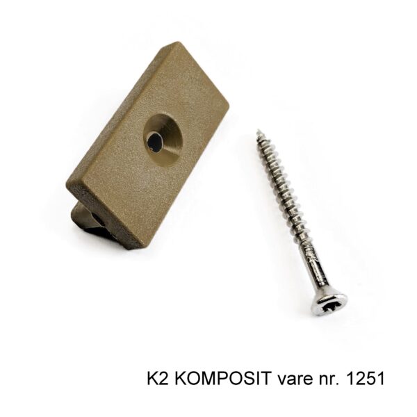 K2 Komposit clips til hule terrassebrædder lys eg