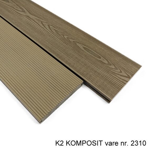 K2 Komposit massivt terrassebrædder lys eg