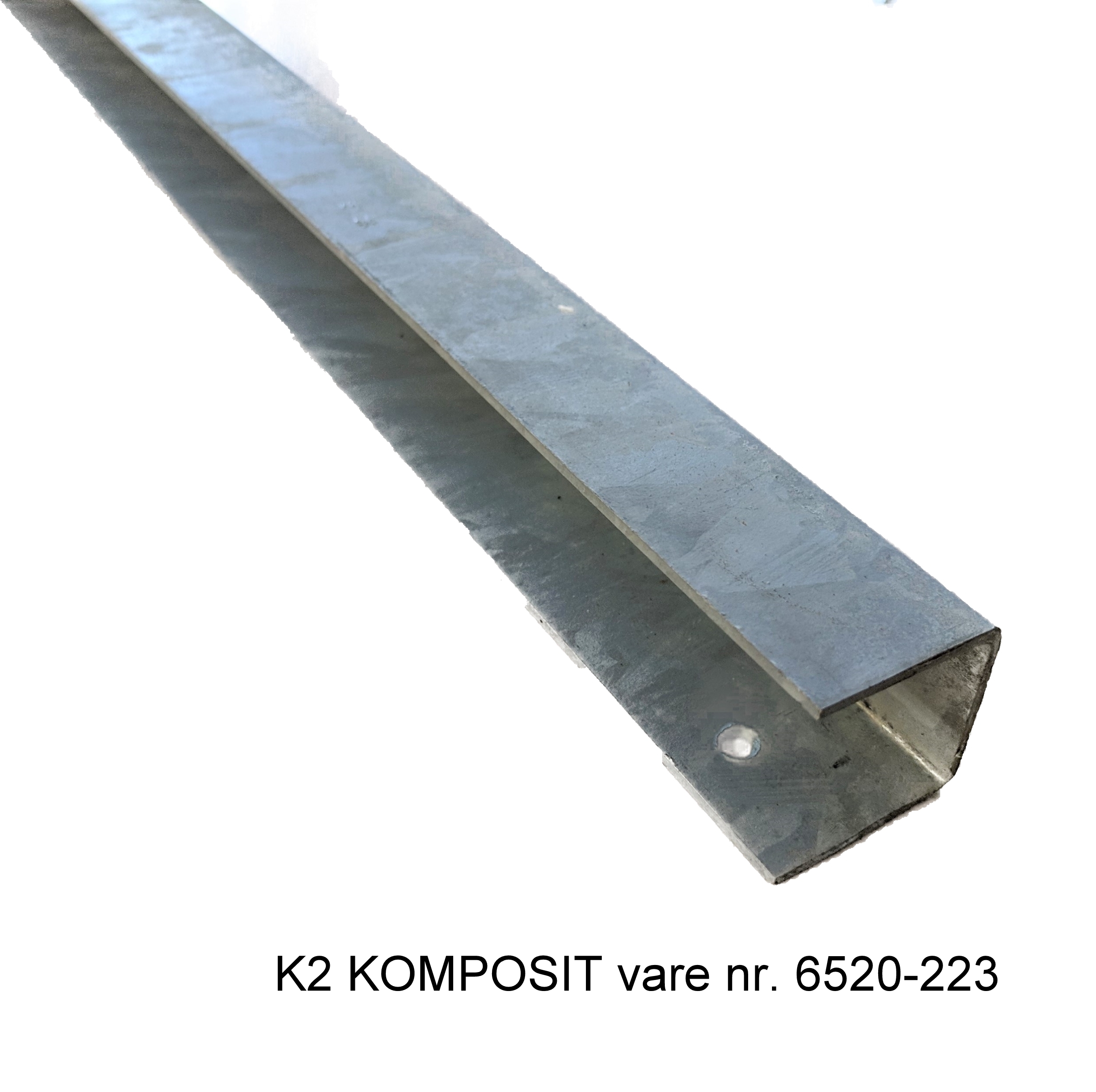 u-skinne-top-bund-varmgalvaniseret-35x35x2x2235mm-6520-223 - K2 Komposit