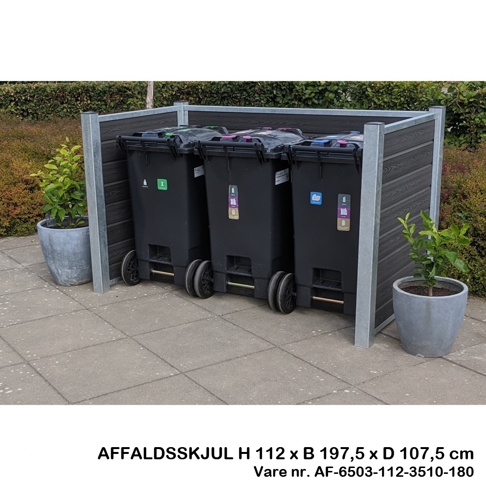 affaldsskjul-staal-komposit-graasort-traestruktur-AF-6503-112-3510-180-1V - K2 Komposit